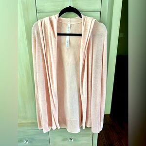 Lululemon Sundown Hooded Sweater Wrap - Heathered Ballet Slipper/Pink 6